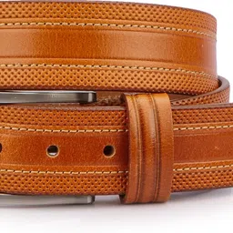 gil Men Casual Tan Genuine Leather Belt image 2