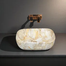 inletcera Premium Designer Ceramic Wash basin (M-99) (18x13x5)(M99)RJ Table Top Basin image 2