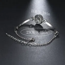 vembley Stainless Steel Cubic Zirconia Silver Bracelet image 5