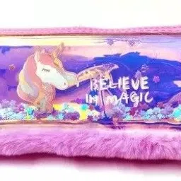 amb UNICORN Water Glitter Unicorn Art Artificial Leather Pencil Box-picture-16