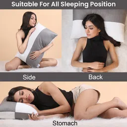 flipkart smartbuy Cloud Spun 16x24 Inch Microfibre Geometric Sleeping Pillow Pack of 2 image 3