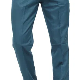 lahsuak Men Regular Fit Dark Blue Polycotton Trousers image 1