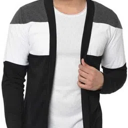 glito Men Asymmetric Full Sleeve Multicolor Shrug image 4