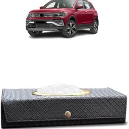 brothertwo Car Tissue Box Holder with 100 Tissue For V W Taigun Vehicle Tissue Dispenser image 1