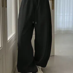 trufflegum Women Solid Black Track Pants image 3