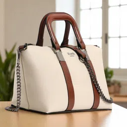 Beige Women Shoulder Bag Solid Pattern Elegance Hand Bag-image-44