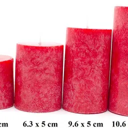 flipkart smartbuy Strawberry Scented Pillar Candle Set of 4 Candle image 3
