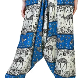 fusfus Printed Rayon, Cotton Women Harem Pants image 2