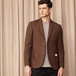 mr bowerbird Men Self Design Single Breasted Casual Blazer image 1