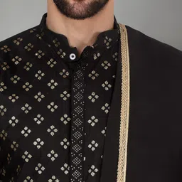 KRAFT INDIA Floral Embroidered Regular Sequinned Kurta with Salwar & Dupatta image 2