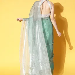 Saree mall Solid Saree with Embellished border image 4