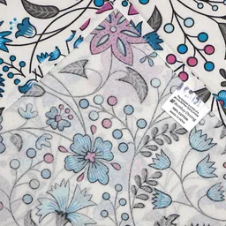 BOMBAY DYEING Cardinal Blue Floral Printed Cotton 120 TC Single Bedsheet Set 2.24 x 1.5m image 3