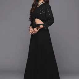 Libas Embroidered Sequinned Ready to Wear Lehenga & Choli image 5