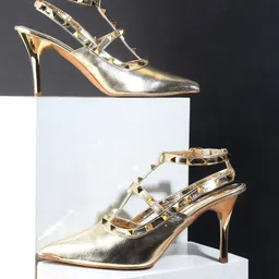 THE WHITE POLE Embellished Pointed Toe Slim Heels image 1