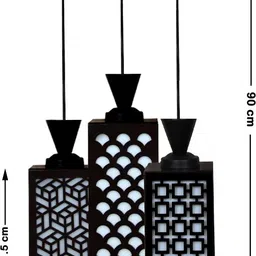 Zuper 3 Light Creative Wooden Pendant Light. Lamp suitable for Living Room,Foyer,Bedroom,Hallway Pendants Ceiling Lamp Pendant Lamp Ceiling Lamp image 2