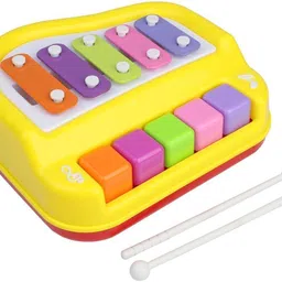 khyali 2-IN-1 Mini Piano and Xylophone Toy with Colorful Keys & 2 Mallets for Kids|K004-picture-12