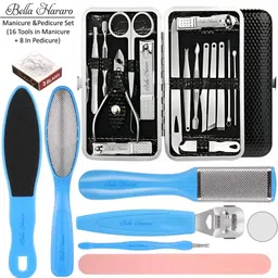 Professional 16 in 1 Manicure with Case and 8 in 1 Pedicure Tools; Complete Set-image-13