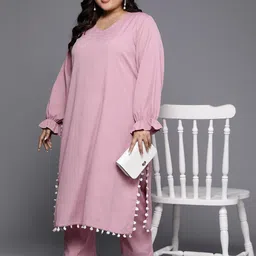 Sztori Regular Silk Crepe Kurta with Trousers image 4