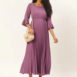 u&f Women Maxi Purple Full Length Dress-picture-25