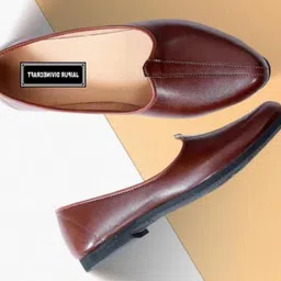 jaipur divinecraft Men's Jalsa Jutti,Jutis For Men,BROWN Mojaris For Men image 2