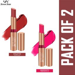 Seven Seas Set of 2 Matte With You Lipstick - Stiletto 621 & Amaranth 58-picture-45