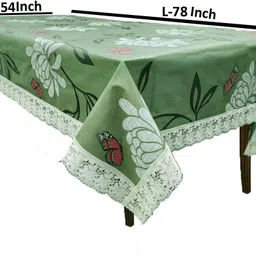 bharat retail inc PVC 4 Seater Printed Table Cover image 1