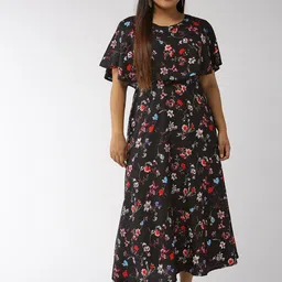 u&f Women Maxi Red, White, Black Full Length Dress-picture-24