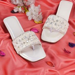 BAESD Embellished Open Toe Flats-picture-23