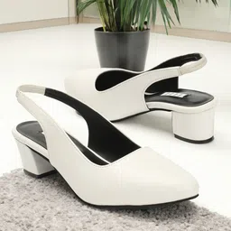 ELLE Pointed Toe Block Mules With Backstrap-image-0