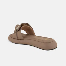 Mast & Harbour Brown Open Toe Bows Flatform Heels image 4