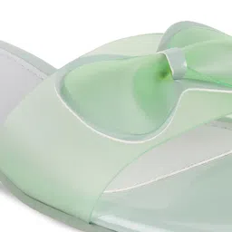 Mochi Women Open Toe Flats with Bows image 2