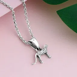 GIVA 925 Sterling Silver Cheetah Pendant With Chain-image-59