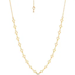 MINUTIAE Gold-Plated Stones-Studded Pendant Necklace With Chain image 3