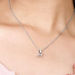 GIVA 925 Sterling Silver Cheetah Pendant With Chain image 2