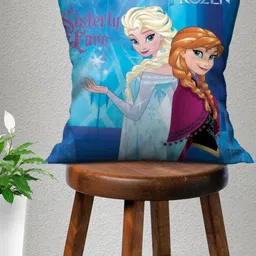 Disney Kids Blue Frozen Printed Cushion With Cover-image-80