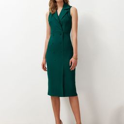 Trendyol Shirt Collar Sleeveless Sheath Dress-picture-35