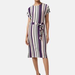 Annabelle by Pantaloons Striped Boat Neck Short Sleeves Sheath Dress-picture-21