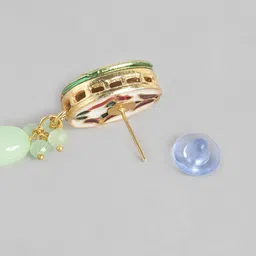 Anouk Women Gold-Plated Kundan Studded Layered Beaded Necklace with Earrings image 4