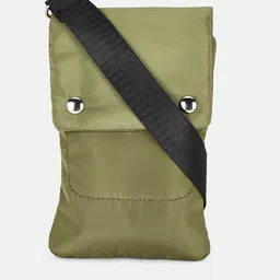 Forever Glam by Pantaloons Women Olive Green Structured Sling Bag with Fringed-image-47