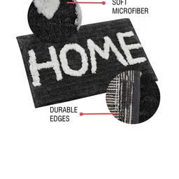 Aura Grey Rectangular Anti Skid 1850 GSM Bath Mat image 3