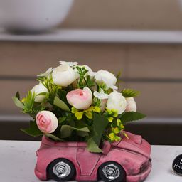 Kookee White And Green Artificial Flower With Pot-picture-36