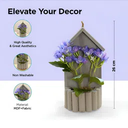 The Better Home Purple & Green Hydrangea Artificial Plant With Pot image 5