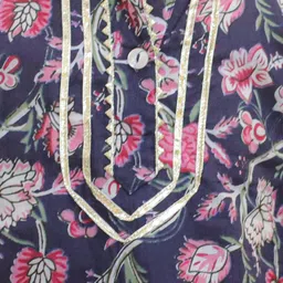 BownBee Boys Floral Printed Regular Gotta Patti Pure Cotton Kurta with Dhoti Pants image 3