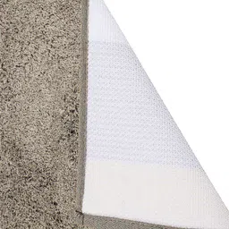 LUXEHOME INTERNATIONAL  Taupe Solid Rectangular Bath Rugs image 4