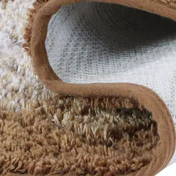 OBSESSIONS Brown & Cream 2200 GSM Cotton Bath Rug image 2