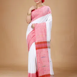 SLAGHA Woven Design Pure Cotton Khadi Saree-picture-18