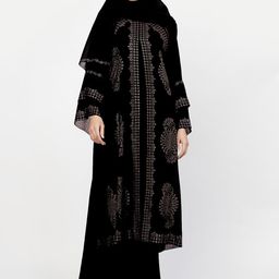 Arrabi Embellished Detail Burqa With Scarf-picture-31