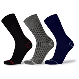RC. ROYAL CLASS Men Pack Of 3 Patterned Organic Cotton Calf Length Socks image 1