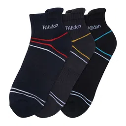 FABdon Men Pack Of 3 Anti-Odour Ankle-Length Socks-picture-23