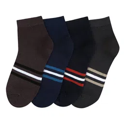 FABdon Men Pack Of 4 Anti-Odour Ankle-Length Socks-picture-22
